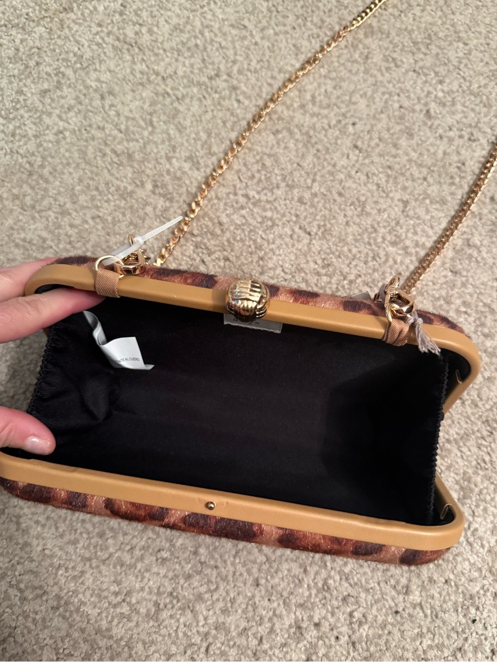 A New Day Leopard Minaudiere Clutch Crossbody Bag, NWT - Picture 8 of 9